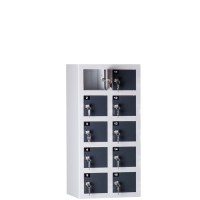 CAPSA canteen locker with 10 compartments (Extra sturdy - steel..
